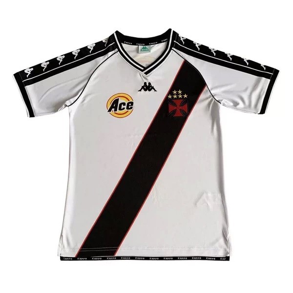 Tailandia Camiseta Vasco da Gama Primera Equipación Retro 1999 2000 Blanco